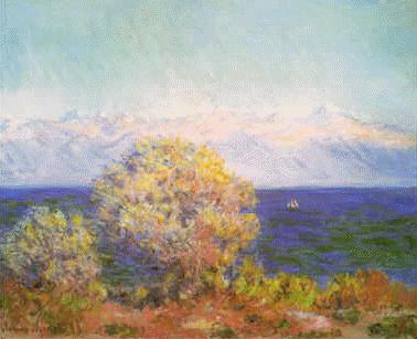 Claude Monet At Cap d'Antibes, Mistral Wind oil painting image